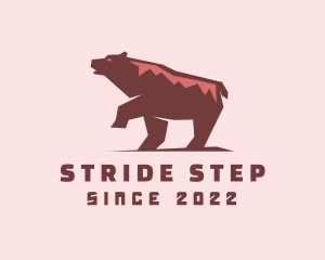 Walking - Walking Wild Bear logo design