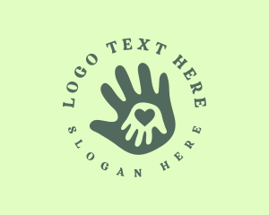 Philanthropy - Child Charity Hand logo design