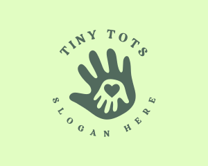 Babysitter - Child Charity Hand logo design