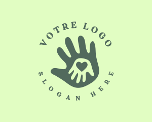 Pediatrician - Child Charity Hand logo design