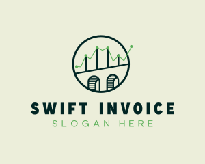 Invoice - Progress Chart Bridge logo design