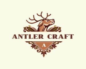 Antlers - Wild Deer Antler logo design