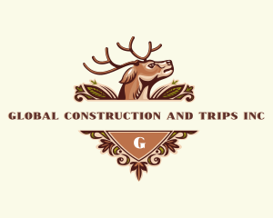 Hunting - Wild Deer Antler logo design