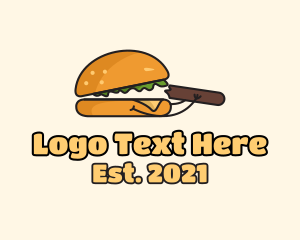 Munch - Burger Patty Munch logo design