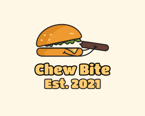 Chew - Burger Patty Munch logo design