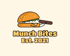 Burger Patty Munch logo design