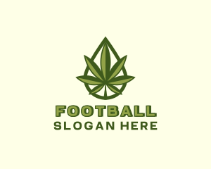 Marijuana Weed Droplet Logo