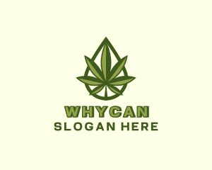 Marijuana Weed Droplet Logo
