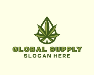 Supply - Marijuana Weed Droplet logo design