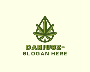Drugs - Marijuana Weed Droplet logo design