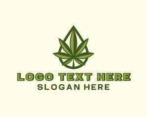 Marijuana Weed Droplet Logo