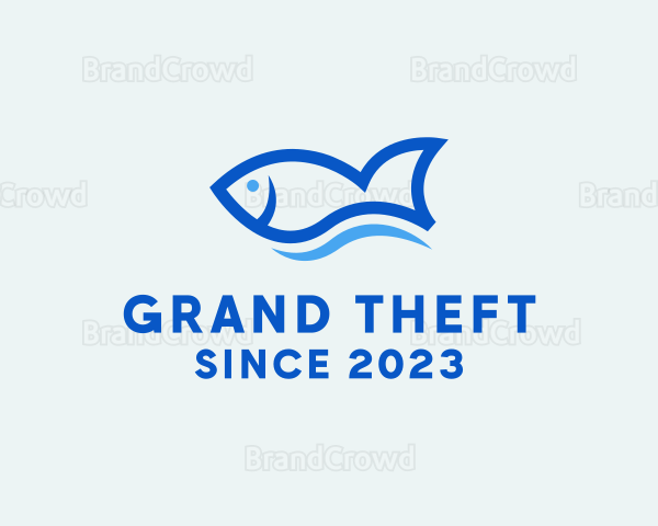 Fish Ocean Seafood Logo