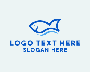 Fish Ocean Seafood Logo