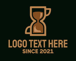 Clock - Coffee Time Hourglass logo design