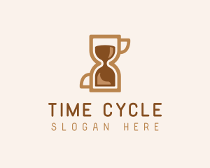 Coffee Time Hourglass logo design