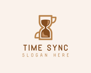 Coffee Time Hourglass logo design