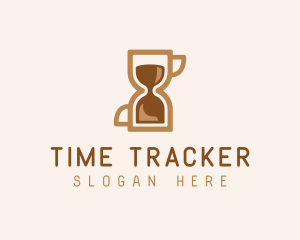 Coffee Time Hourglass logo design