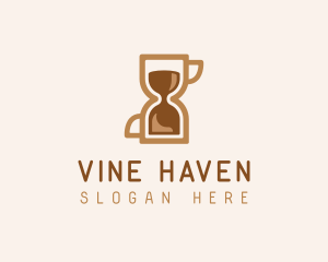 Coffee Time Hourglass logo design