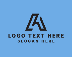 Vlogger - Letter A Minimalist Business logo design