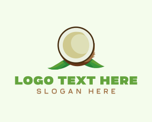 Coconut - Natural Organic Coconut logo design