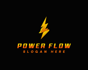 Lightning  Thunder Power logo design