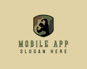 Fit - Army Muscle Man logo design