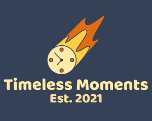 Time Clock Meteor  logo design