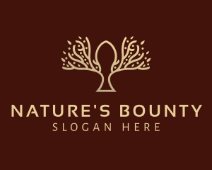 Gradient Tree Nature logo design