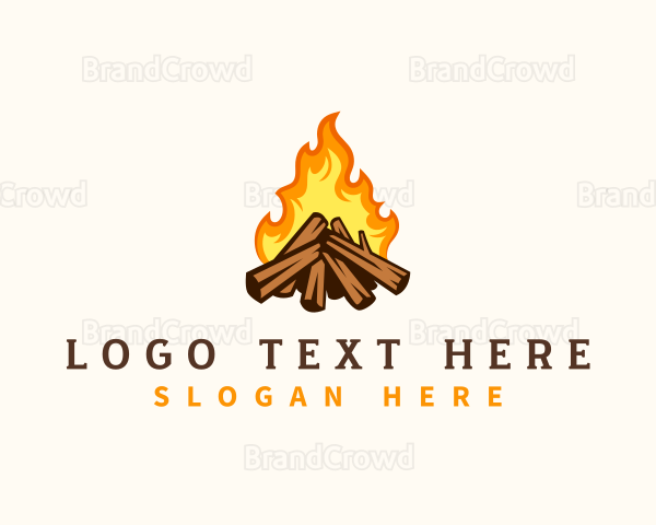 Campfire Outdoor Camping Logo