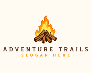 Campfire Outdoor Camping logo design