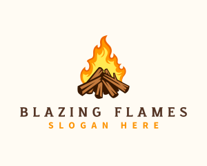 Campfire Outdoor Camping logo design