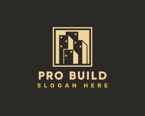 Skyscraper Building Realty logo design