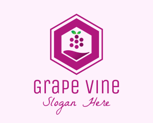 Grapes - Hexagon Grape Winery logo design