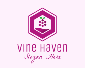 Hexagon Grape Winery logo design