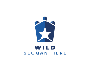 Soldier - Blue Star Fortress logo design