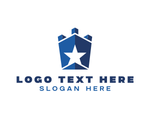 Knight - Blue Star Fortress logo design