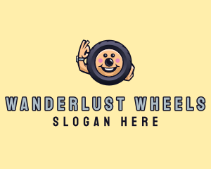 Automotive Tire Wheel logo design