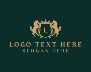 Hotel - Royal Horse Shield logo design