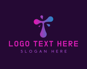 Marketing - Paint Splash Letter T logo design
