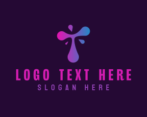 Application - Paint Splash Letter T logo design