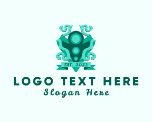 Elegant - Steampunk Ornate Crest logo design