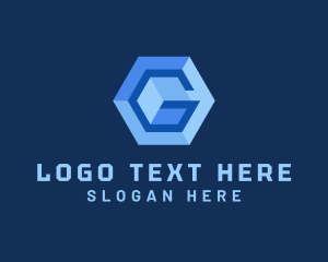 Hexagon - Cyber Cube Letter G logo design