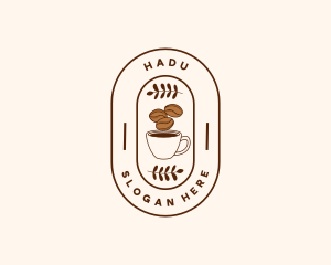 Restaurant Coffee Bean Mug Logo