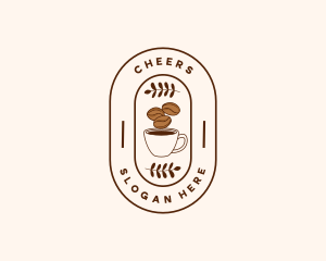 Restaurant Coffee Bean Mug Logo