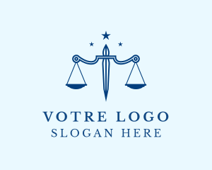 Blue Justice Scale Logo