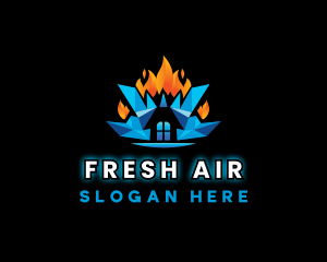 Fire Ice Air Ventilation logo design