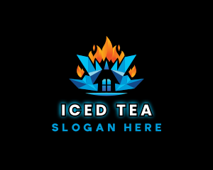 Fire Ice Air Ventilation logo design