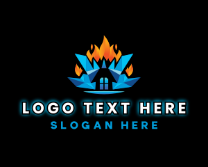 Snow - Fire Ice Air Ventilation logo design