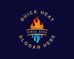 Heat Cold Ventilation logo design