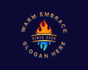 Heat Cold Ventilation logo design